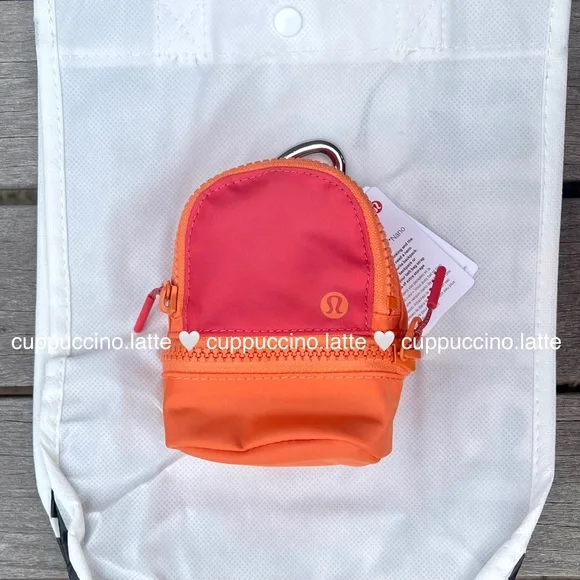 💗NWT🍊Lululemon City Adventurer Backpack Nano - Pale Raspberry/Orange Frappe - Picture 1 of 7